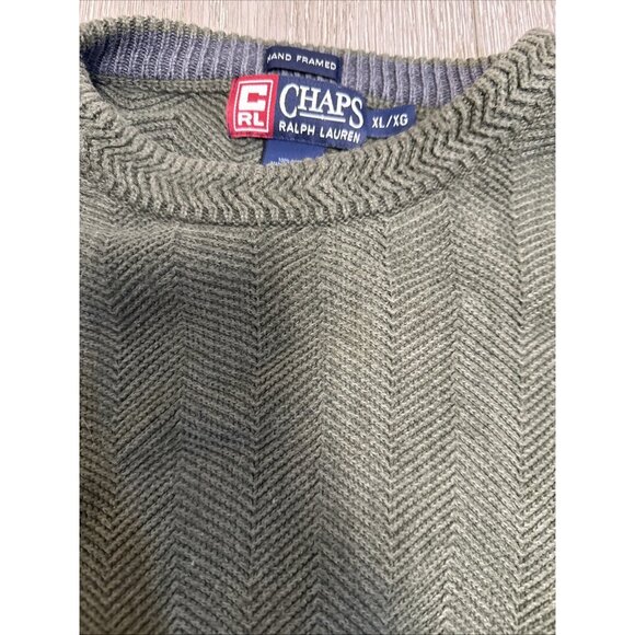 VINTAGE Ralph Lauren Chaps Hand Framed Knit Sweater XL Mens Large 90s Y2K - Picture 4 of 11